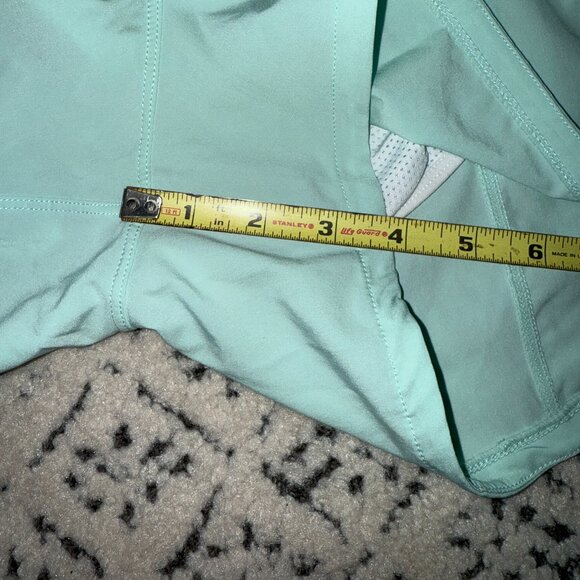 GYM Rainbow Women's High Waisted Running Shorts NWOT size Small Mint Green - Picture 6 of 12